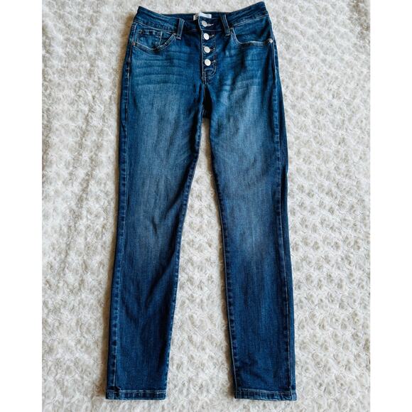 Prosperity Made in Blue Women Denim Cotton Blue Jeans Button Fly Straight Leg 27 - Picture 1 of 7